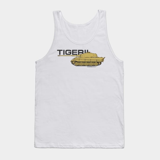 Tiger II T-shirt Tank Top by Panzerpicture